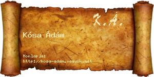 Kósa Ádám névjegykártya